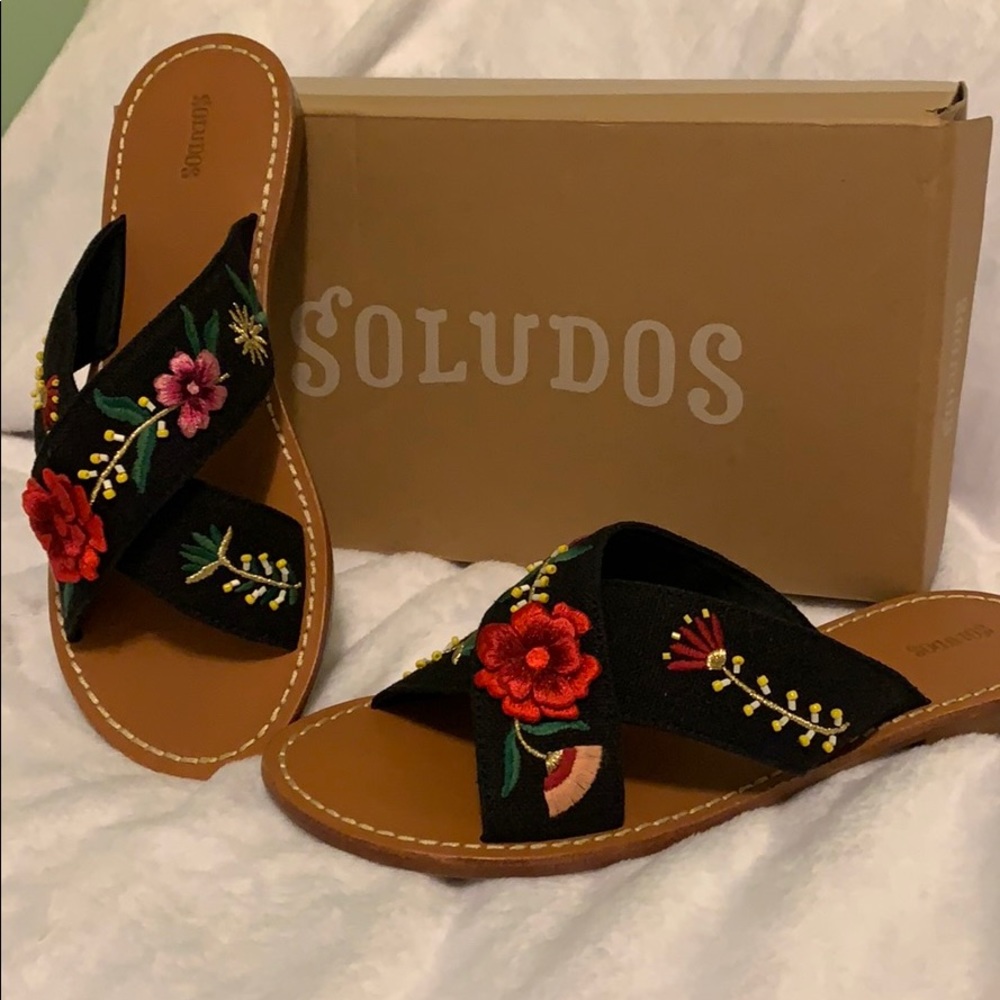 Soludos Embellished Floral Sandal